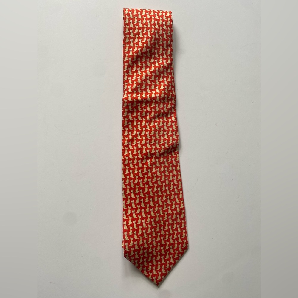 Louis Dell’Olio Red Dog Silk Tie